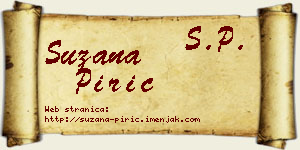 Suzana Pirić vizit kartica